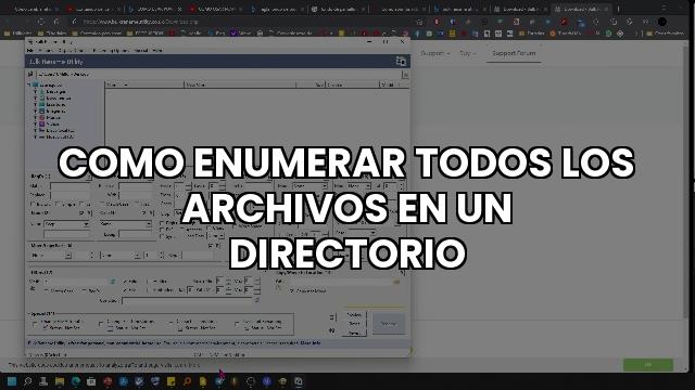 Como Enumerar Todos Los Archivos En Un Directorio