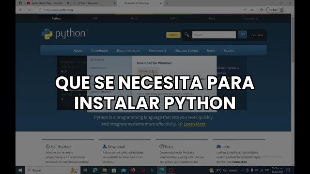 Que Se Necesita Para Instalar Python