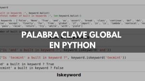 Palabra clave global en Python